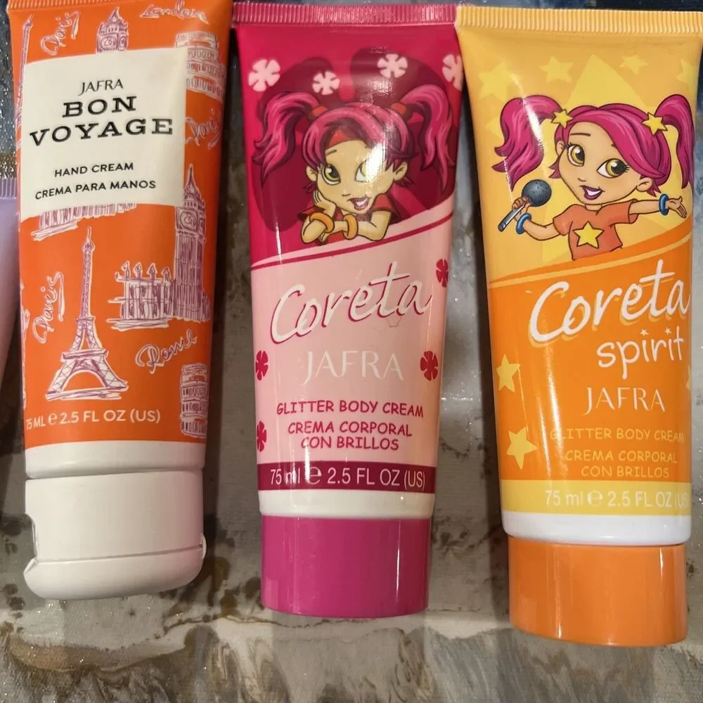 (5) JAFRA Bon Voyage Coreta Glitter Sexy Double Natura Eau D’aromes Hand Creams